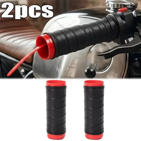 1 Pair - Smart Universal Silicone Handlebar Grip Covers- Black